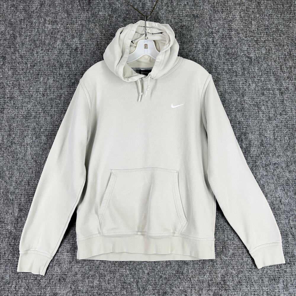 Nike Hoodie Mens Large Beige Sweater Hooded Sweatshirt Performance Tech